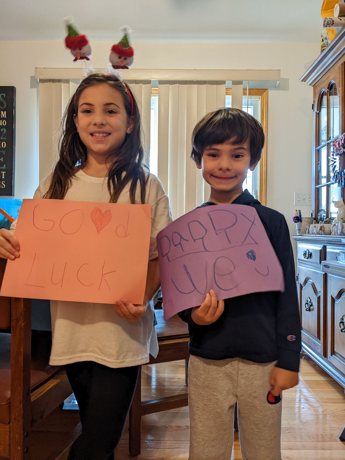 Good Luck Daddy, We Heart U