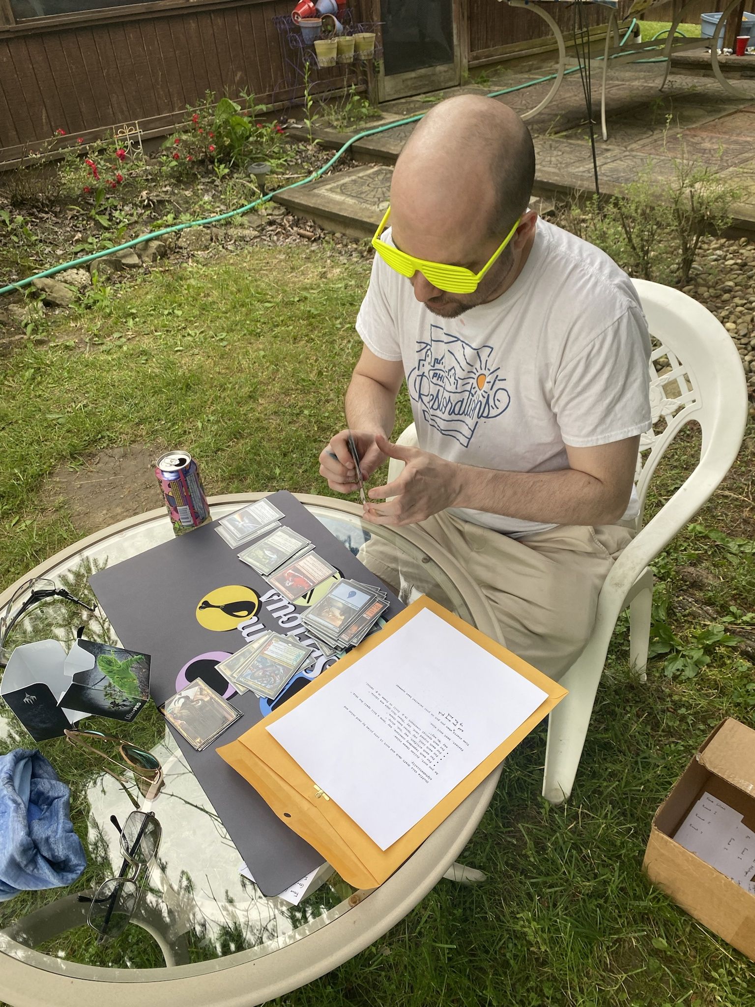 Jimmy Sorts with Sweet Glasses